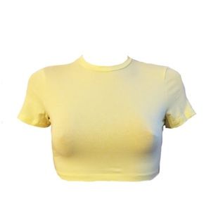 Yellow crop top